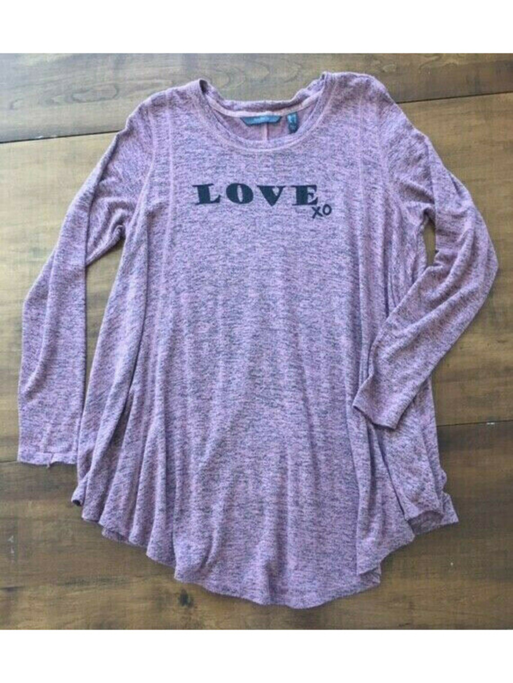 Womens AnyBody Loungewear LONG SLEEVE SWING DRESS Babydoll Dress MAUVE Small